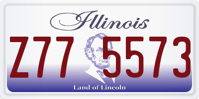 IL license plate Z775573