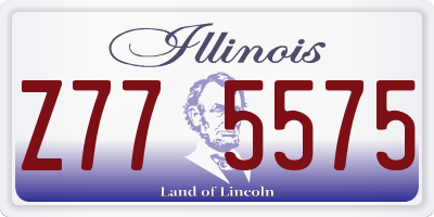 IL license plate Z775575