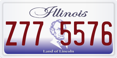 IL license plate Z775576