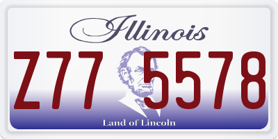 IL license plate Z775578