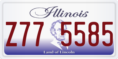 IL license plate Z775585