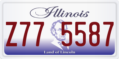 IL license plate Z775587