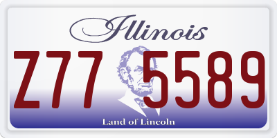 IL license plate Z775589