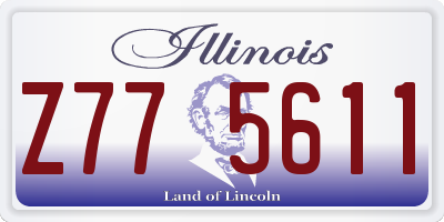 IL license plate Z775611