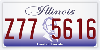 IL license plate Z775616