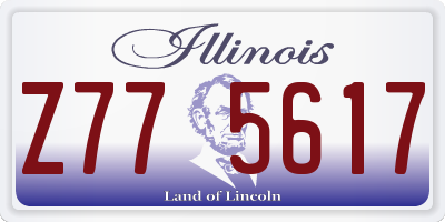 IL license plate Z775617