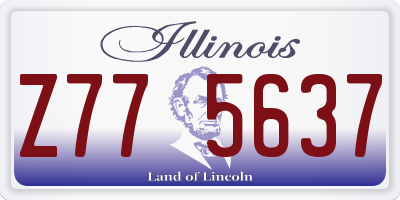 IL license plate Z775637