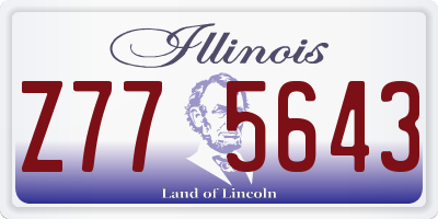 IL license plate Z775643
