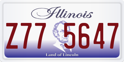 IL license plate Z775647
