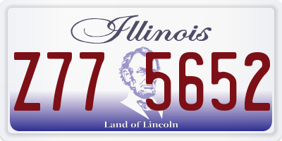IL license plate Z775652