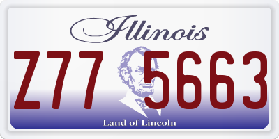 IL license plate Z775663