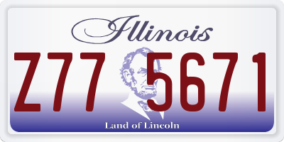 IL license plate Z775671