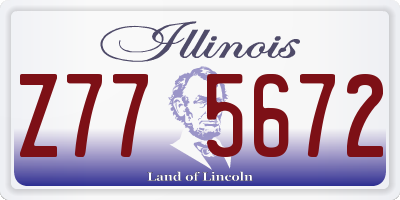 IL license plate Z775672