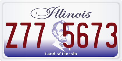 IL license plate Z775673