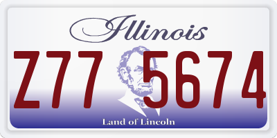 IL license plate Z775674