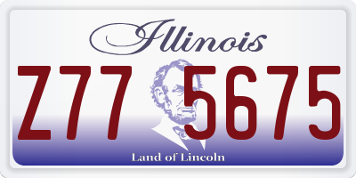 IL license plate Z775675