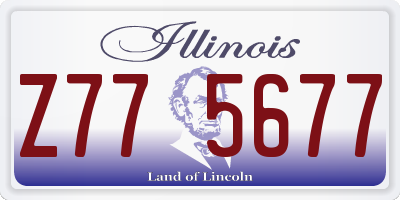 IL license plate Z775677