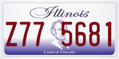 IL license plate Z775681