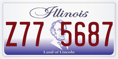 IL license plate Z775687