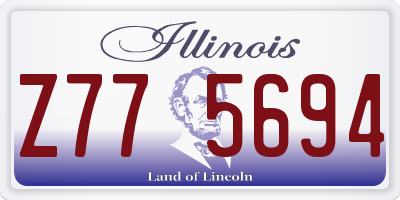 IL license plate Z775694