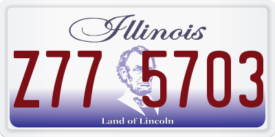 IL license plate Z775703