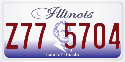 IL license plate Z775704