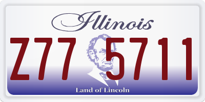 IL license plate Z775711