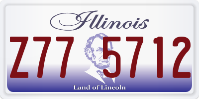 IL license plate Z775712