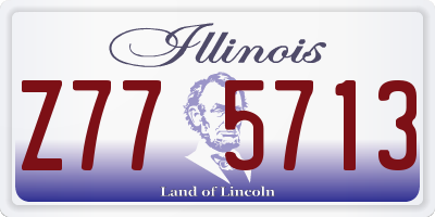 IL license plate Z775713