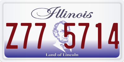IL license plate Z775714