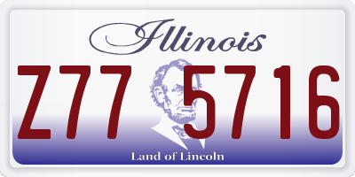 IL license plate Z775716