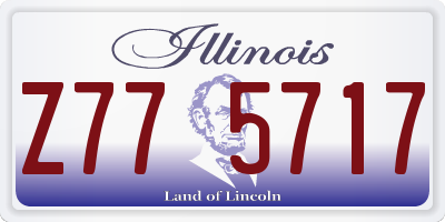 IL license plate Z775717