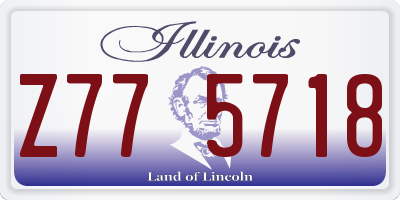 IL license plate Z775718