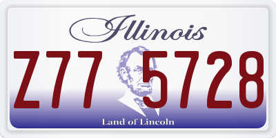 IL license plate Z775728