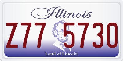 IL license plate Z775730