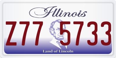 IL license plate Z775733