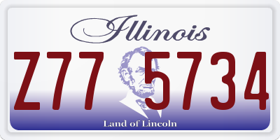 IL license plate Z775734