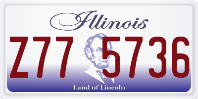 IL license plate Z775736