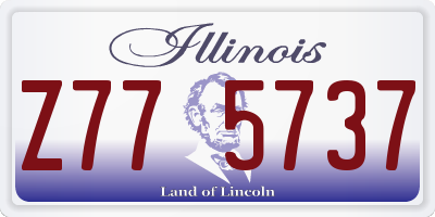 IL license plate Z775737