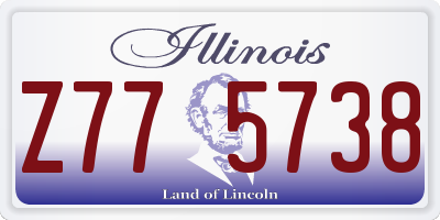 IL license plate Z775738