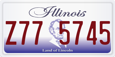 IL license plate Z775745