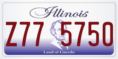 IL license plate Z775750