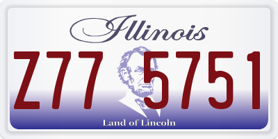 IL license plate Z775751