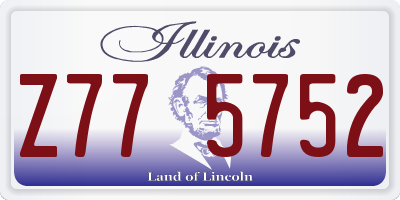 IL license plate Z775752
