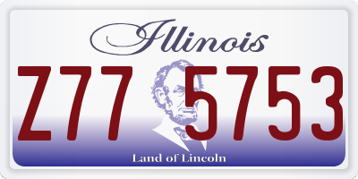 IL license plate Z775753