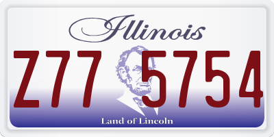 IL license plate Z775754