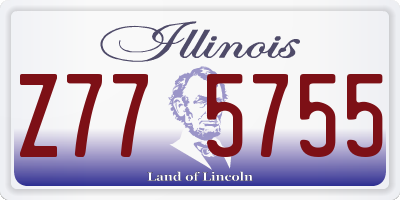 IL license plate Z775755