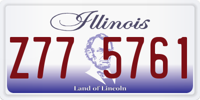 IL license plate Z775761