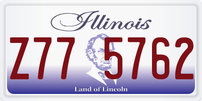 IL license plate Z775762