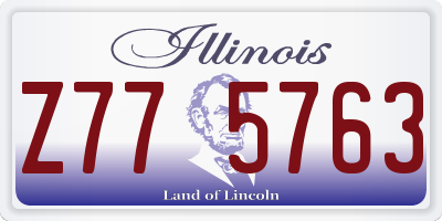 IL license plate Z775763